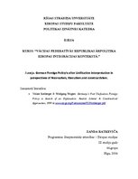 Összefoglalók, jegyzetek 'German Foreign Policy’s after Unification Interpretation in Perspectives of Neor', 1.                