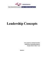 Esszék 'Leadership Concepts', 1.                