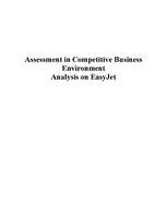 Kutatási anyagok 'Competitive Business Enviroment of EasyJet', 1.                