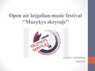 Prezentációk 'Open Air Latgalian Music Festival "Muzykys skrytuļs"', 1.                