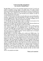 Kutatási anyagok 'Rundale Palace', 1.                