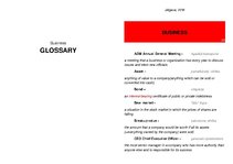 Összefoglalók, jegyzetek 'Glossary', 1.                