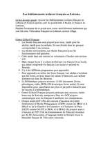 Összefoglalók, jegyzetek 'Les établissements scolaires français en Lettonie', 1.                