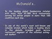 Prezentációk 'Business Activities of McDonald's', 3.                