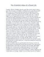 Kutatási anyagok 'The Aristotle's Idea of a Good Life', 1.                