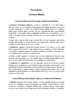 Összefoglalók, jegyzetek 'Gerinces állatok', 1.                