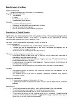 Összefoglalók, jegyzetek 'Basic Structure of an Essay', 1.                