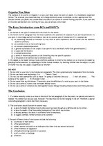 Összefoglalók, jegyzetek 'Basic Structure of an Essay', 2.                