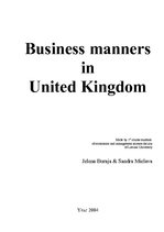 Kutatási anyagok 'Business Manners in United Kingdom', 1.                