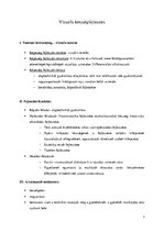 Összefoglalók, jegyzetek 'Vizuális készségfejlesztés tervezet', 2.                