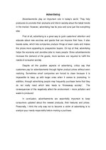 Esszék 'The Pros and Cons of Advertising', 1.                