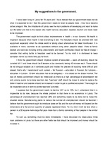 Esszék 'My Suggestions to the Government', 1.                