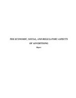 Kutatási anyagok 'The Economic, Social and Regulatory Aspects of Advertising', 1.                
