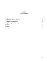 Kutatási anyagok 'The Economic, Social and Regulatory Aspects of Advertising', 2.                