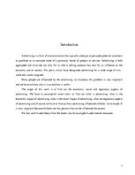 Kutatási anyagok 'The Economic, Social and Regulatory Aspects of Advertising', 3.                