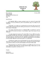 Minták 'Complaint Letters and Sample Answers', 1.                