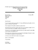 Minták 'Complaint Letters and Sample Answers', 2.                