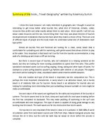 Esszék 'Summary of the Book "Travel Geography" Written by Rosemary Burton', 1.                