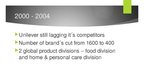 Prezentációk 'A Decade of Organizational Changes at "Unilever"', 10.                