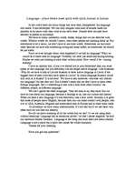 Esszék 'Language - Place where Meet Spirit with Spirit, Human to Human', 1.                