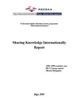 Kutatási anyagok 'Sharing Knowledge Internationally', 1.                