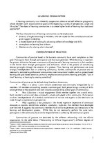 Esszék 'Learning Communities', 3.                