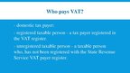 Prezentációk 'Value-Added Tax', 3.                
