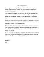 Esszék 'Letter of Recommendation', 1.                