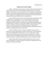 Esszék 'Beauty Is in the Eye of the Beholder', 1.                