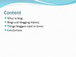 Prezentációk 'Blog and Blogging', 2.                