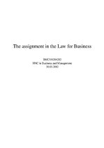 Kutatási anyagok 'Law for Business', 1.                