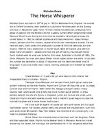 Esszék 'Nicholas Evanss "The Horse Whisperer"', 1.                