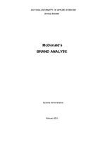 Kutatási anyagok 'McDonald’s Brand Analyse', 1.                
