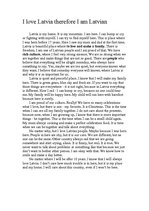 Esszék 'I Love Latvia Therefore I Am Latvian', 1.                