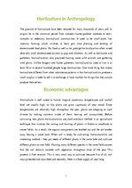 Összefoglalók, jegyzetek 'Horticulture in Anthropology', 1.                