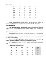 Összefoglalók, jegyzetek 'Forecasting Methods', 1.                