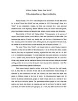 Esszék 'Aldous Huxley "Brave New World". Dehumenization and Depersonalization', 1.                