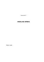 Kutatási anyagok 'Bottled Water Brand "Highland Spring"', 1.                