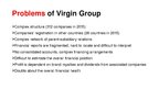Prezentációk 'The Virgin Group Case', 4.                