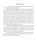 Esszék 'TV - a Friend or Foe', 1.                