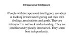 Prezentációk 'Intrapersonal Intelligence', 2.                
