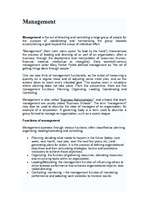 Összefoglalók, jegyzetek 'Management', 1.                