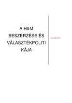 Esszék 'Beszerzési és választékpolitika (H&M)', 1.                