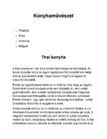 Összefoglalók, jegyzetek 'Jellegzetes konyhák', 1.                