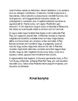 Összefoglalók, jegyzetek 'Jellegzetes konyhák', 4.                