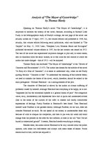Kutatási anyagok 'Analysis of "The Mayor of Casterbridge" by Thomas Hardy', 1.                