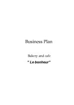 Üzleti tervek 'Bakery and Cafe "Le Bonheur"', 1.                