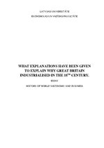 Esszék 'Industrial Revolution in Great Britain', 1.                