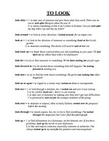 Összefoglalók, jegyzetek 'Phrasal Verbs with "Look"', 1.                