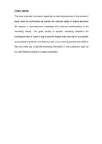 Kutatási anyagok 'Marketing Reflections on Learning Outcomes', 9.                